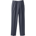 Men's Washable Poly/Wool Pleated Front Pants